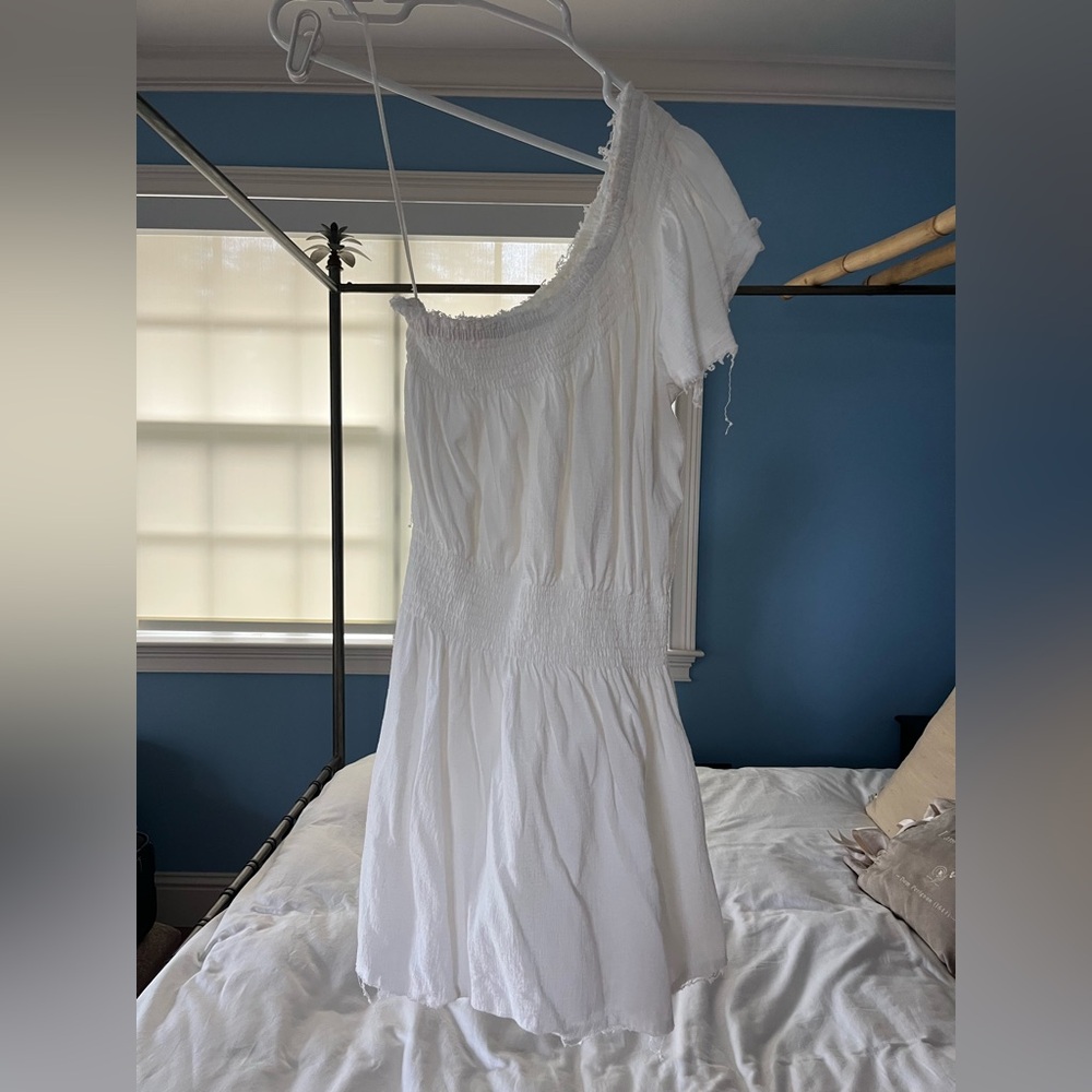 Free People Elegant White Off-Shoulder Dress